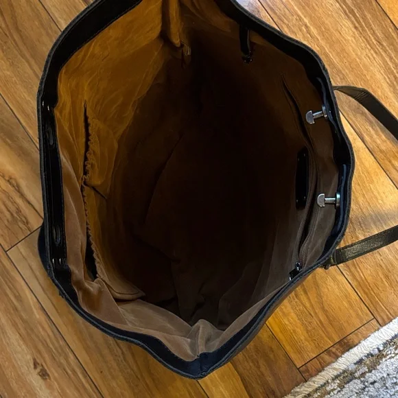 Patricia Nash Black Leather Tote with Stud Accents - Picture 5 of 8